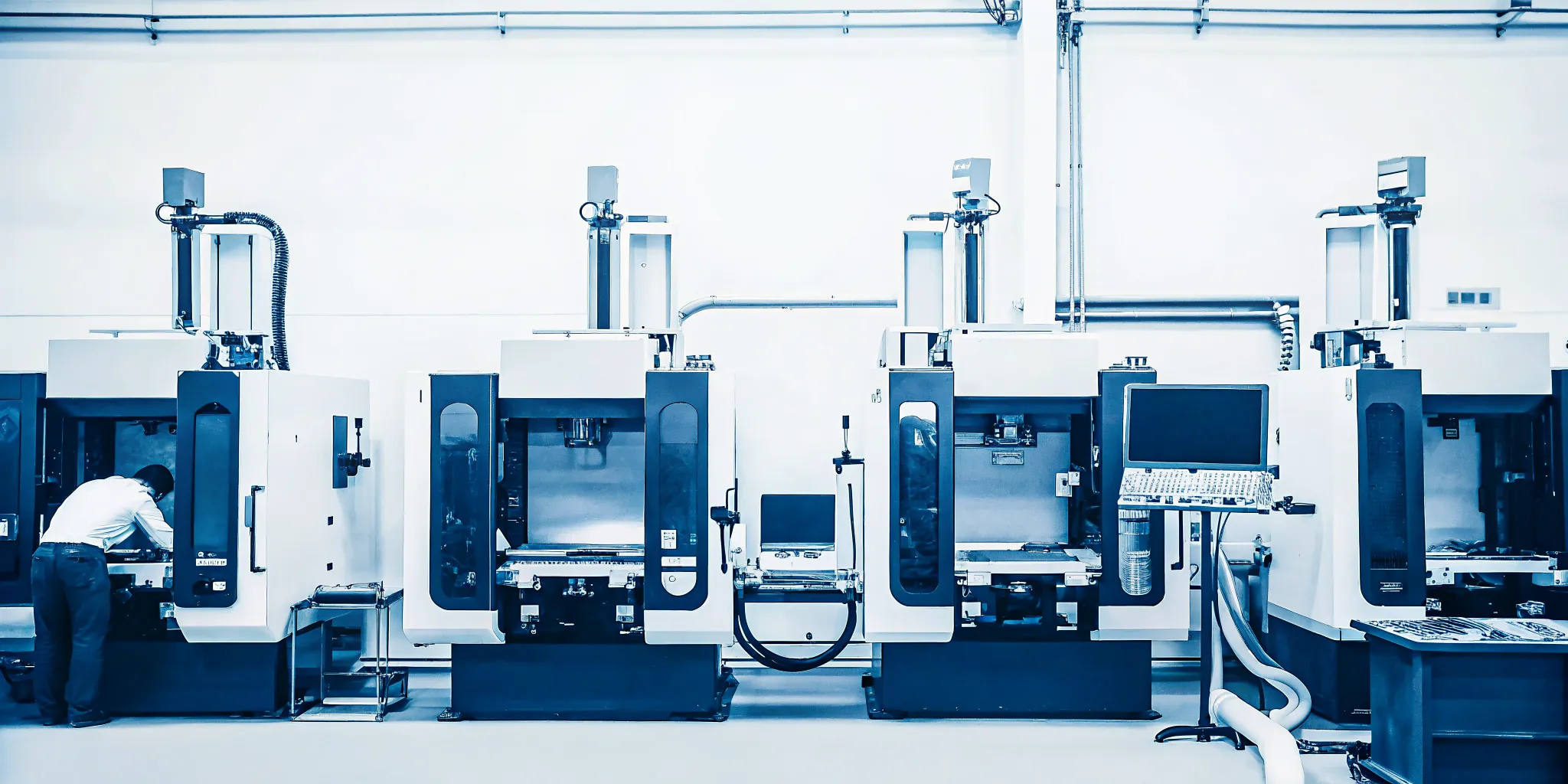 CNC manufacturing work cells used in finite-capacity schedule modeling